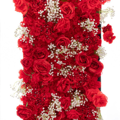 ΡΟΛΟ ΠΑΝΕΛ ΤΟΙΧΟΥ ΜΕ ΚΟΚΚΙΝΑ AND ΛΕΥΚΑ ΛΟΥΛΟΥΔΙΑ AND ΥΦΑΣΜΑΤΙΝΗ ΠΛΑΤΗ 50Χ250ΕΚ