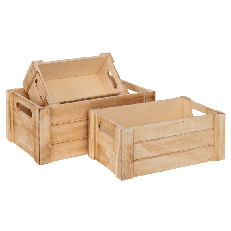 ΣΕΤ 3 ΞΥΛΙΝΟ ΦΥΣΙΚΟ ΚΑΦΑΣΙ 27Χ17Χ11 23Χ14Χ9,5 19Χ11Χ8ΕΚ