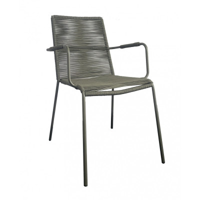 LINDOS ΠΟΛΥΘΡΟΝΑ  ΣΤΟΙΒΑΖΟΜΕΝΗ  ΜΕΤΑΛΛΙΚΗ ΓΚΡΙ 55X60,5Χ84cm