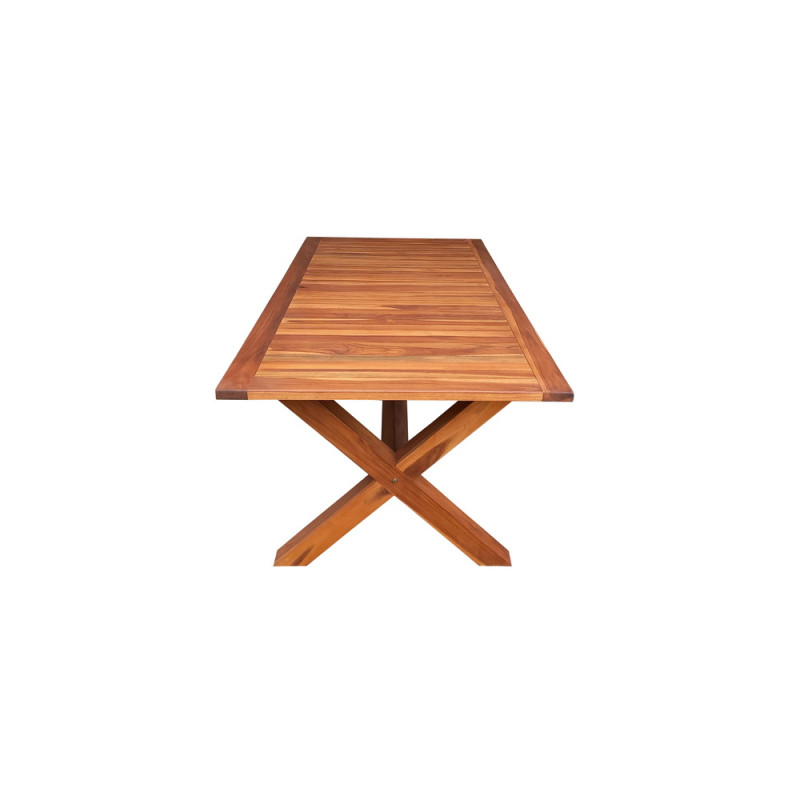 CROSS LEG ΤΡΑΠΕΖΙ ΣΤΑΘΕΡΟ ΤΕΑΚ OIL FINISH 180Χ90Χ75cm