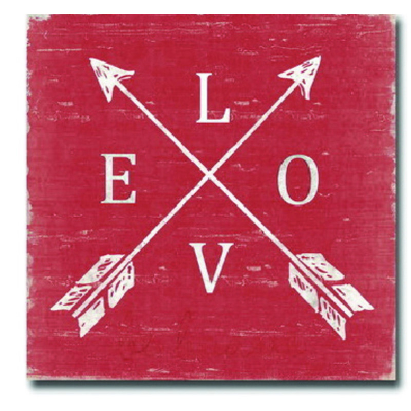 "LOVE" ΠΙΝΑΚΑΣ ΣΕ ΚΑΜΒΑ 28x28x1,5cm