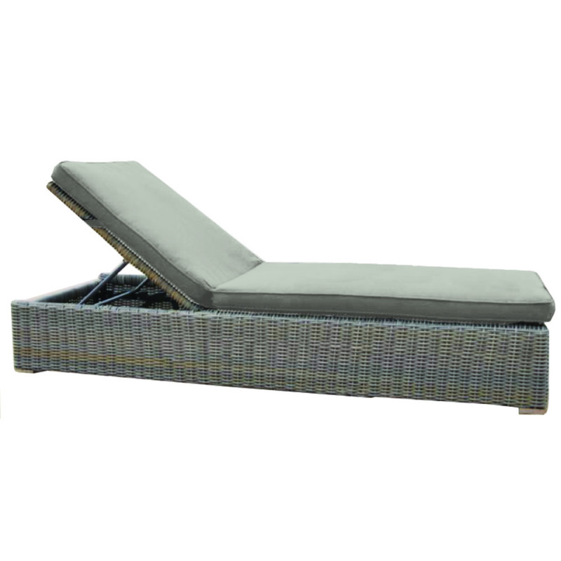 SAMA ΞΑΠΛΩΣΤΡΑ RATTAN ΓΚΡΙ -ΜΠΕΖ 202Χ77Χ28cm