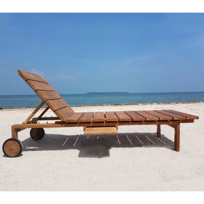 SUMMER ΞΑΠΛΩΣΤΡΑ TEAK  190Χ65Χ35cm