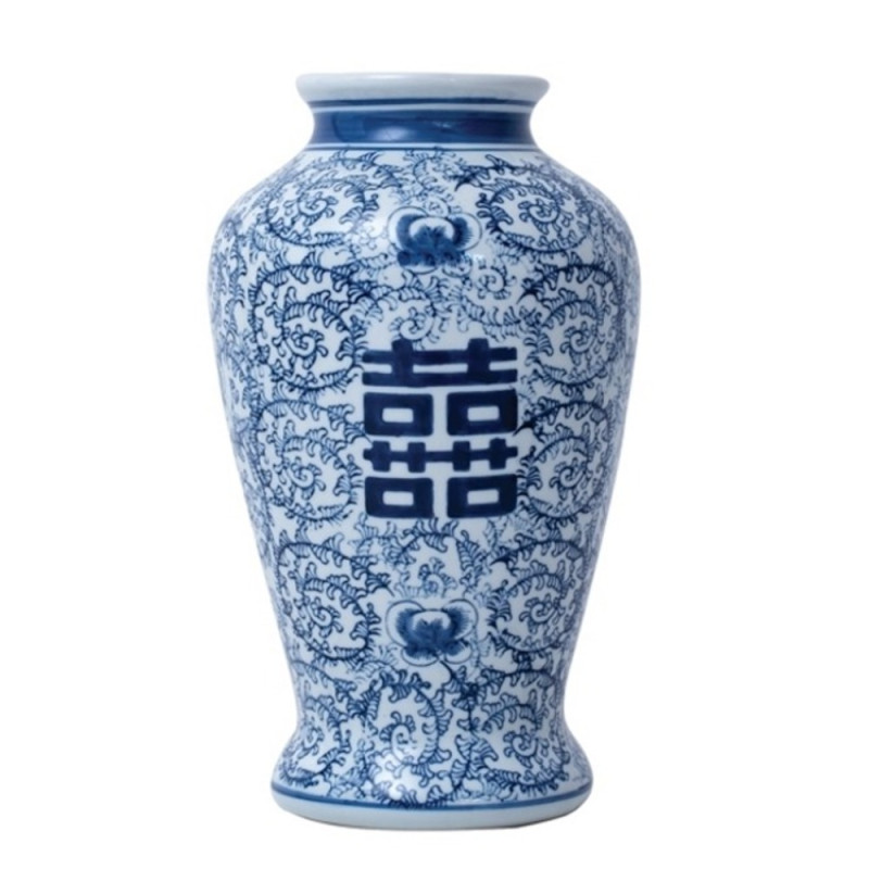 ΒΑΖΟ ΔΑΠΕΔΟΥ ΚΙΝΕΖΙΚΟΥ ΣΤΥΛ ΣΕ ΜΠΛΕ-ΛΕΥΚΟ ΧΡΩΜΑ   Υ30,5cm