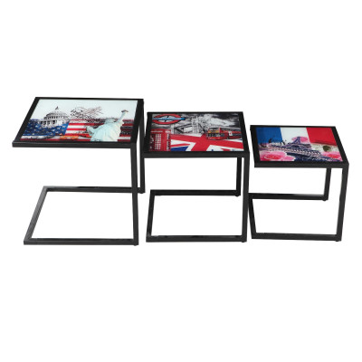 ΣΕΤ ΤΡΑΠΕΖΑΚΙΑ  ΜΕΤΑΛΛΙΚΑ 3τμχ