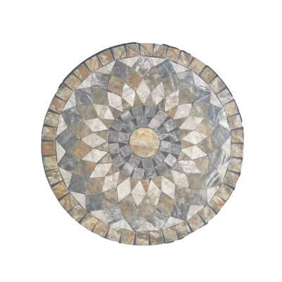GAVE ΤΡΑΠΕΖΙ ΜΩΣΑΙΚΟ POLYSTONE ΣΤΡΟΓΓΥΛΟ Φ60x75cm