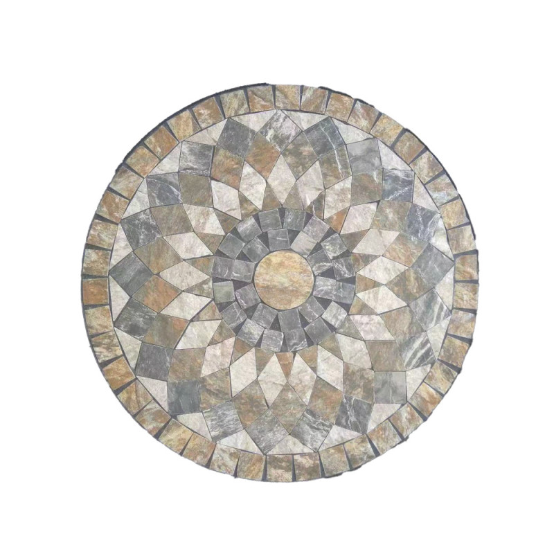 GAVE ΤΡΑΠΕΖΙ ΜΩΣΑΙΚΟ POLYSTONE ΣΤΡΟΓΓΥΛΟ Φ60x75cm