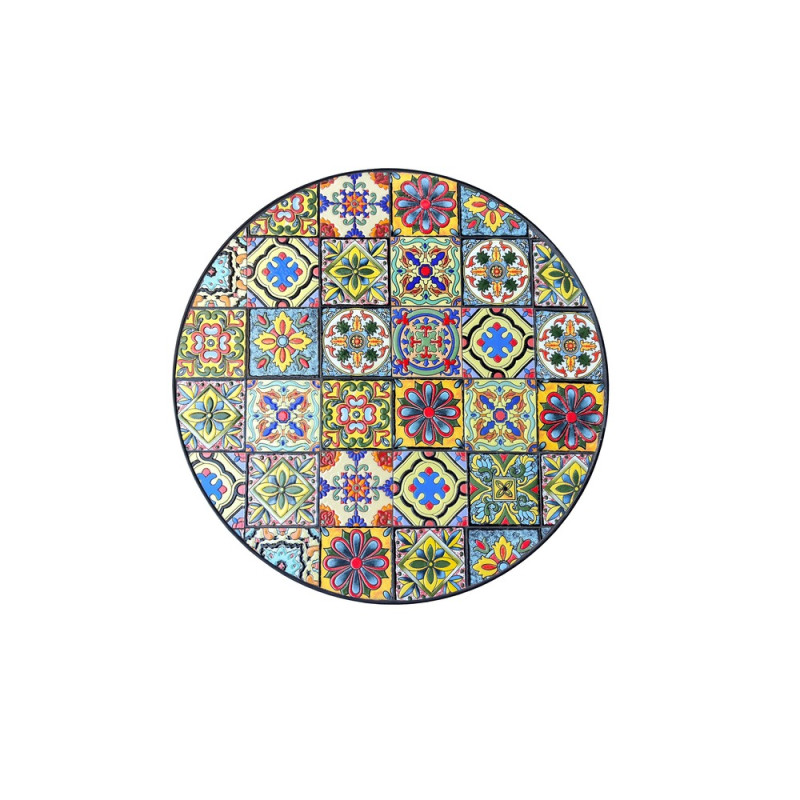 MAROCCO ΤΡΑΠΕΖΙ ΜΩΣΑΙΚΟ ΚΕΡΑΜΙΚΟ ΣΤΡΟΓΓΥΛΟ Φ60x75cm