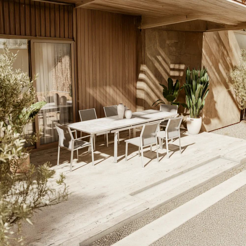 MERANO ΤΡΑΠΕΖΙ 2ΠΛΑ ΕΠΕΚΤΕΙΝΟΜΕΝΟ ΑΝΘΡΑΚΙ 170/220/270X90X75 cm