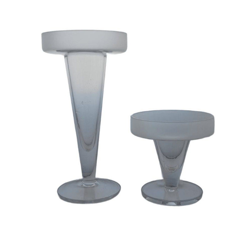 ΚΗΡΟΠΗΓΙΟ ΓΥΑΛΙΝΟ  ΚΩΝΙΚΟ  Φ13x10,5x Υ 25.5cm