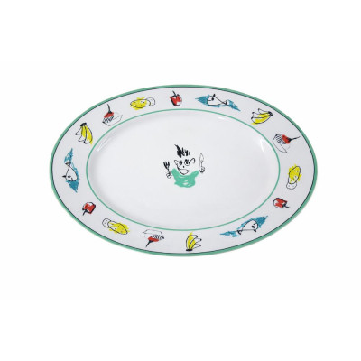 ΠΙΑΤΕΛΑ ΟΒΑΛ ΠΟΡΣΕΛΑΝΗΣ ΠΡΑΣΙΝΗ Φ36cm