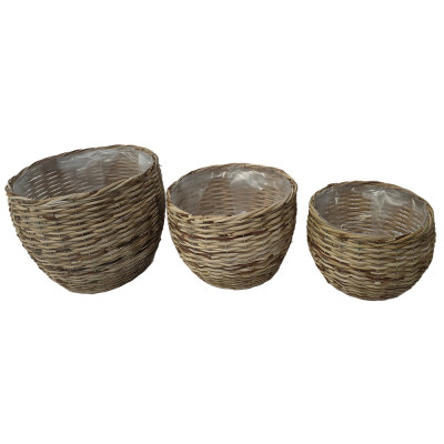 ΣΕΤ ΚΑΣΠΩ-ΚΑΛΑΘΙΑ 3τμχ  ΠΛΕΧΤA ΣΤΡΟΓΓΥΛΑ BAMBOO