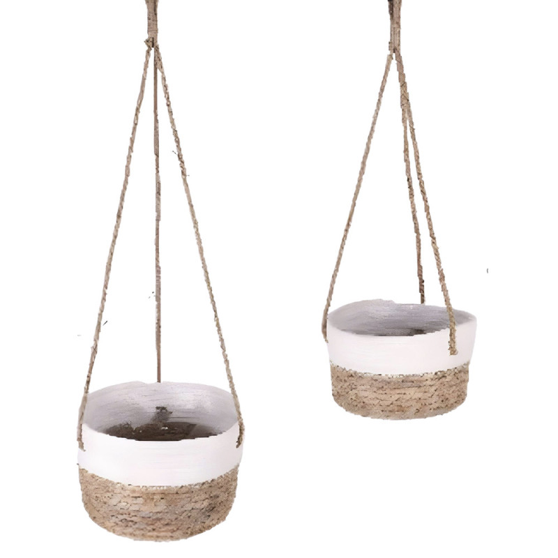 ΣΕΤ ΚΑΣΠΩ-ΚΑΛΑΘΙΑ ΚΡΕΜΑΣΤΑ 2τμχ  ΠΛΕΧΤA ΣΤΡΟΓΓΥΛΑ