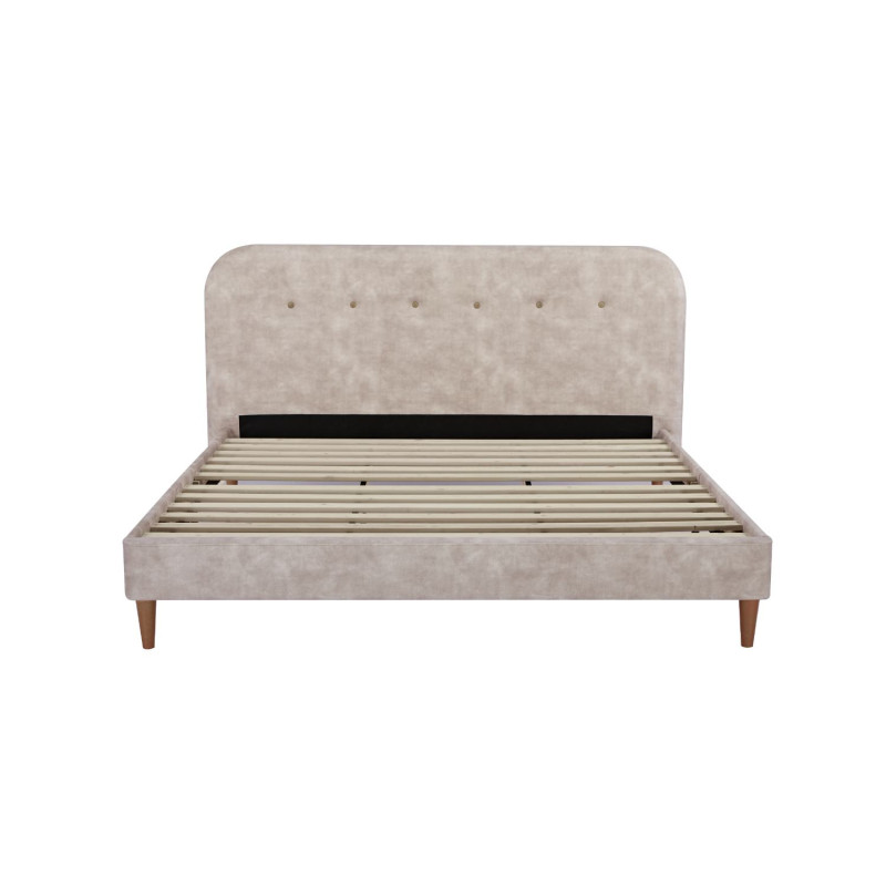 SELI ΚΡΕΒΑΤΙ ΥΠΕΡΔΙΠΛΟ ΥΦΑΣΜΑ ΕΚΡΟΥ 187,5x208x33cm