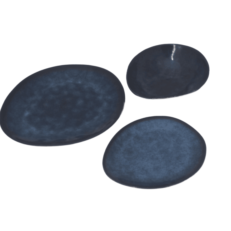 DARK BLUE ΠΙΑΤΟ ΒΑΘΥ ΟΒΑΛ ΚΕΡΑΜΙΚΟ 19,5X17,5CM