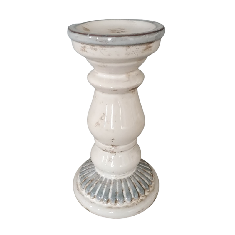 ΔΙΑΚΟΣΜΗΤΙΚΟ ΚΗΡΟΠΗΓΙΟ ΚΕΡΑΜΙΚΟ 1Θ Φ14,5Χ26cm ΛΕΥΚΟ