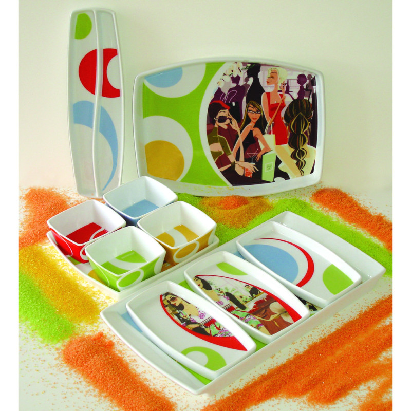 ΣΕΤ ΠΙΑΤΕΛΑ ΣΕΡΒΙΡΙΣΜΑΤΟΣ 3+1  "DOWN TOWN"