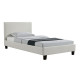 Κρεβάτι Nevil pakoworld 100x200 PU χρώμα λευκό ματ