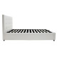 Κρεβάτι Roi pakoworld 160x200 PU λευκό ματ + αποθηκευτικό χώρο