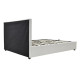 Κρεβάτι Roi pakoworld 160x200 PU λευκό ματ + αποθηκευτικό χώρο