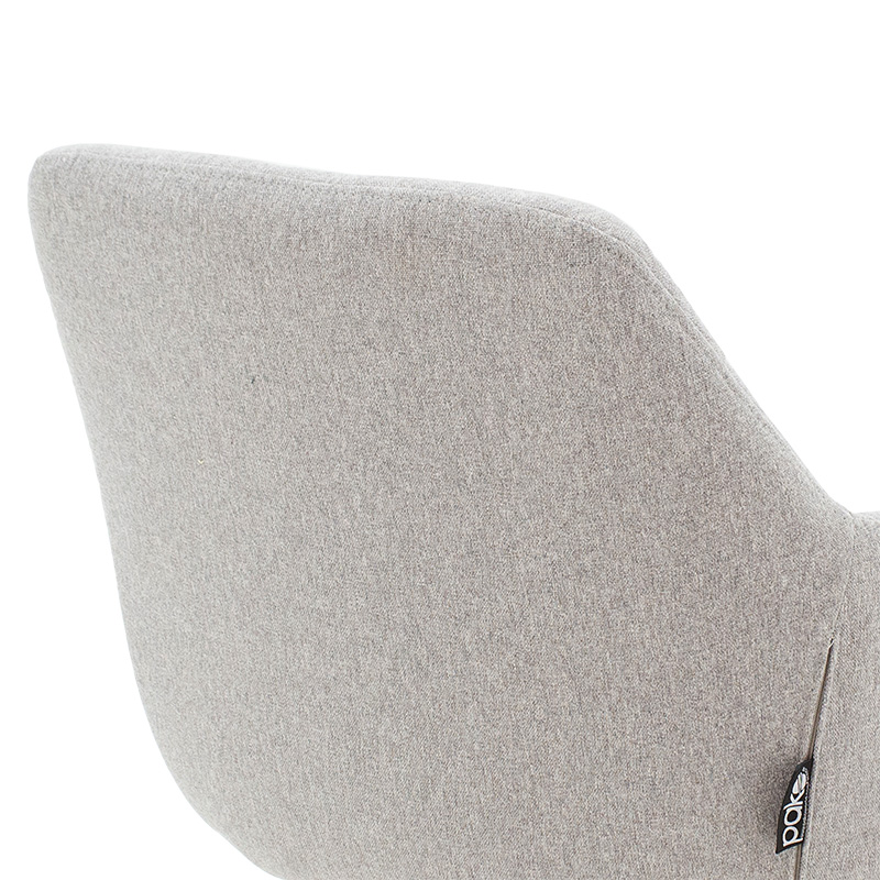 Πολυθρόνα Nasima pakoworld ύφασμα γκρι-φυσικό 57x58x84εκ