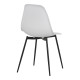 Καρέκλα Ballen pakoworld pp λευκό με μαύρα μεταλλικά πόδια 41.5x53x84.5εκ