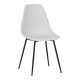 Καρέκλα Ballen pakoworld pp λευκό με μαύρα μεταλλικά πόδια 41.5x53x84.5εκ