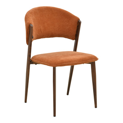 Καρέκλα Dolez pakoworld terracotta ύφασμα-πόδι καρυδί μέταλλο 49x58.5x82εκ Καρέκλα Dolez pakoworld terracotta ύφασμα-πόδι καρυδί μέταλλο 49x58.5x82εκ