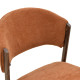 Καρέκλα Dolez pakoworld terracotta ύφασμα-πόδι καρυδί μέταλλο 49x58.5x82εκ