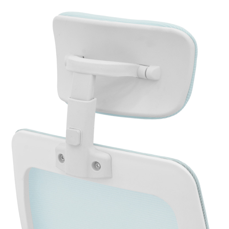 Καρέκλα γραφείου Peja pakoworld mesh ύφασμα μέντα-σκελετός λευκό 58x60x107-117εκ