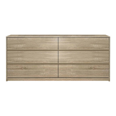 Συρταριέρα Kuanger pakoworld mdf σε φυσική απόχρωση 120x40x70εκ