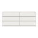Συρταριέρα Kuanger pakoworld mdf σε λευκή απόχρωση 120x40x70εκ