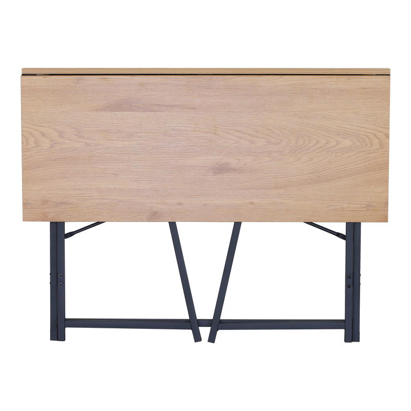 Γραφείο εργασίας Siklo pakoworld πτυσσόμενο oak- μαύρο μέταλλο 100x46x75.5εκ