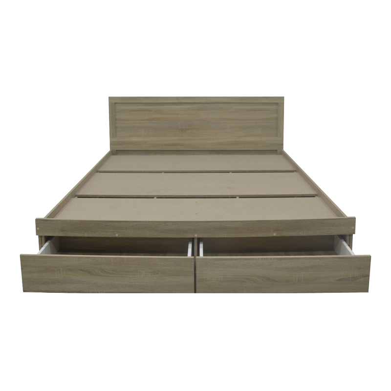 Κρεβάτι Olympus pakoworld με συρτάρι σε sonoma απόχρωση 160x200εκ