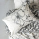 Σετ παπλωματοθήκη Hilaris Cotton Box 4 τμχ Διπλή (200x220) χρώμα ανθρακί