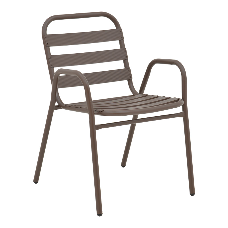 Τραπεζαρία Valor-Sussie pakoworld 5τεμ μέταλλο καφέ-γυαλί 110x60x70εκ