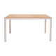 Τραπέζι Nares pakoworld αλουμίνιο λευκό-plywood φυσικό 140x80x72.5εκ