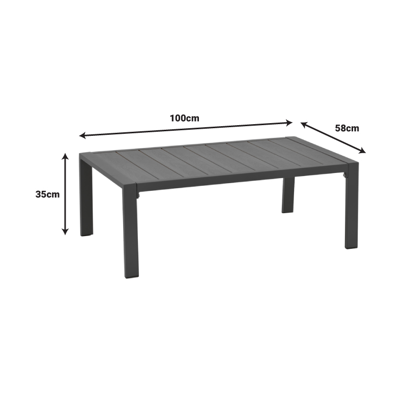 Σαλόνι Fashionable pakoworld σετ 4τμχ ύφασμα σε γκρι απόχρωση και αλουμίνιο-plywood σε ανθρακί απόχρωση