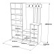Έπιπλο εισόδου Doorse pakoworld μελαμίνης λευκό-oak 147.5x35x180εκ