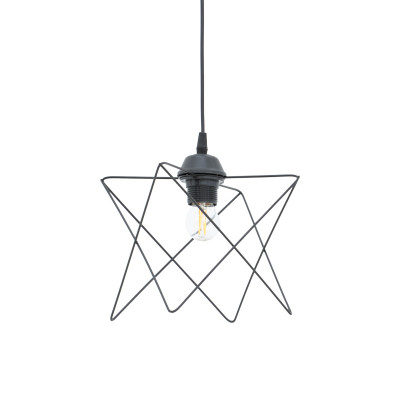 Φωτιστικό οροφής Langit pakoworld Ε27 μέταλλο μάυρο 18x18x65εκ