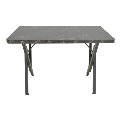 Τραπέζι Vertex pakoworld μαυρο εφέ μαρμάρου με μαύρα μεταλλικά πόδια 110x70x72εκ Τραπέζι Vertex pakoworld μαυρο εφέ μαρμάρου με μαύρα μεταλλικά πόδια 110x70x72εκ