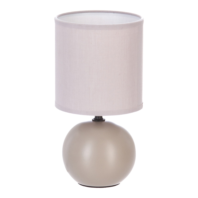 Επιτραπέζιο φωτιστικό PWL-1210 pakoworld Ε14 κεραμικό σε γκρι-καφέ απόχρωση Φ13x25εκ