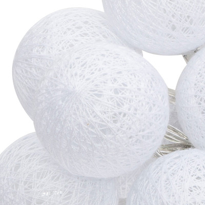 Διακοσμητικά λαμπάκια led Batoni pakoworld pvc σε λευκή απόχρωση Φ3.5x260εκ