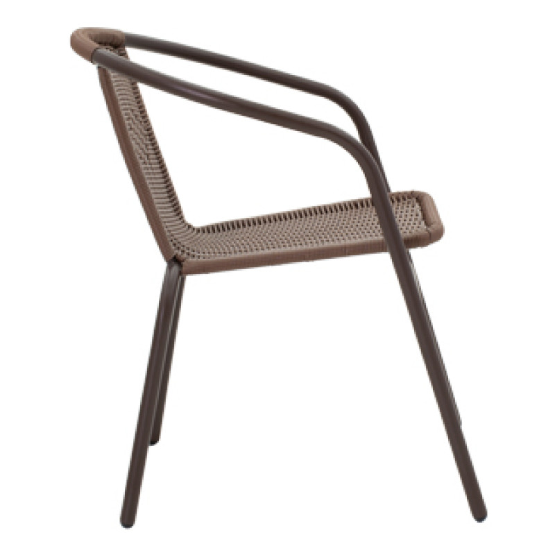 Τραπεζαρία Ensure-Obbi σετ 5τεμ pakoworld μέταλλο-pe καφέ