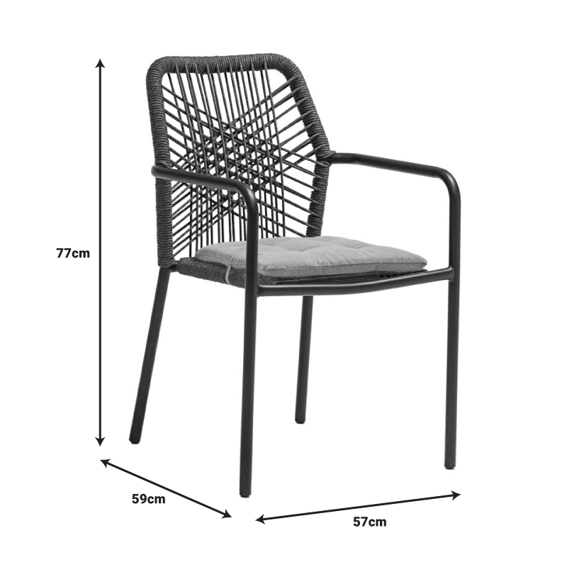 Τραπεζαρία Kliton-Kherson σετ 3τεμ pakoworld αλουμίνιο σε ανθρακί απόχρωση 80x80x74εκ Τραπεζαρία Kliton-Kherson σετ 3τεμ pakoworld αλουμίνιο σε ανθρακί απόχρωση 80x80x74εκ