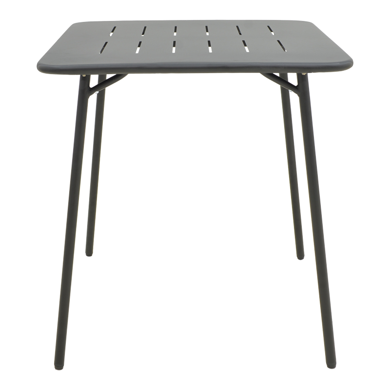 Τραπεζαρία Moraja Deraby pakoworld σετ 3τεμ μαύρο μέταλλο 70x70x73εκ