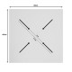 Επιφάνεια τραπεζιού Inspire pakoworld HPL γκρι cement 60x60εκ πάχους 12mm