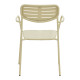 Πολυθρόνα Deraby pakoworld στοιβαζόμενη κρεμ μέταλλο 56x45.5x83εκ