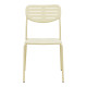 Καρέκλα Deraby pakoworld στοιβαζόμενη κρεμ μέταλλο 52.5x45.5x83εκ
