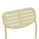 Καρέκλα Deraby pakoworld στοιβαζόμενη κρεμ μέταλλο 52.5x45.5x83εκ